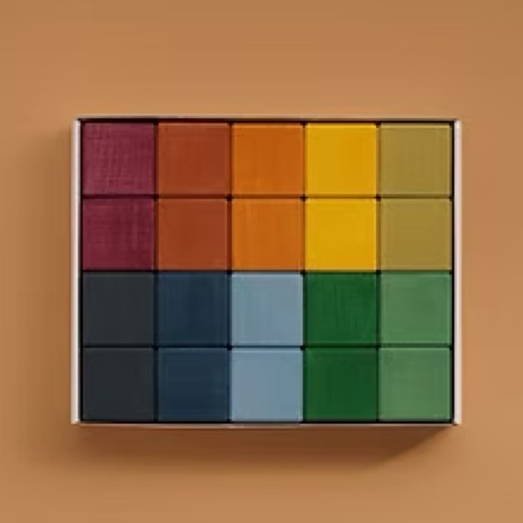 Raduga Grez Wooden Earth Tone Blocks 20 Count Minimalistic Original Box - Picture 2 of 6